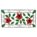 Ver imagem 1 de Moldura Arabesco Rustico de Ferro para Parede com 3 Rosas Artificiais - Vermelho