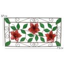 Ver imagem 2 de Moldura Arabesco Rustico de Ferro para Parede com 3 Rosas Artificiais - Vermelho