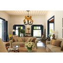 Ver imagem 4 de Luminária Sala de Jantar Rustica em Ferro com Flores com 04 Bocas - Branco