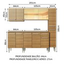 Ver imagem 4 de Armário de Cozinha Completa 201cm Rustic Emilly West Madesa 03