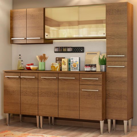 Armário de Cozinha Completa 201cm Rustic Emilly West Madesa 03