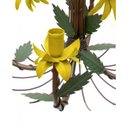 Ver imagem 5 de Lustre de Ferro Artesanal para Quarto de Casa Grande com Flores - Amarelo