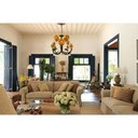 Ver imagem 4 de Lustre de Ferro Artesanal para Quarto de Casa Grande com Flores - Amarelo