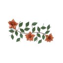 Ver imagem 1 de Arranjo de Flores Artificial em Ferro para Sala Decoração - Laranja