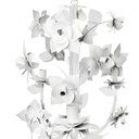 Ver imagem 5 de Luminária de Teto Artesanal Classica com Flores de Ferro Sala de Jantar - Branco