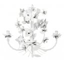 Ver imagem 1 de Luminária de Teto Artesanal Classica com Flores de Ferro Sala de Jantar - Branco