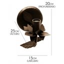 Ver imagem 2 de Arandela Artesanal de Parede para Quarto Rústica com Flor - Verniz