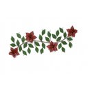 Ver imagem 1 de Arranjo de Parede Rústico Decorativo de Ferro e Lata Artesanal de Flor - Vermelho Escuro