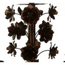 Ver imagem 6 de Lustre de Teto Simples Decorativo com Flores em Metal para Sala - Verniz
