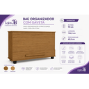 Ver imagem 6 de Baú Italia Cinamomo Organizador Multiuso Cômoda 136cm MDF