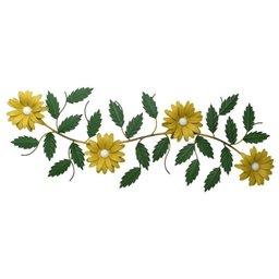 Arranjo de Ferro Artesanal para Parede Decoração Rústico Arvore Sala Jantar - Amarelo - 1
