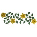 Ver imagem 1 de Quadro Artesanal Rústico Mineiro de Ferro com Flores para Decoração de Parede - Amarelo