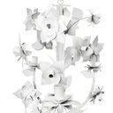 Ver imagem 6 de Lustre para Varanda Rustico Artesanal em Ferro e Lata com Flores - Branco