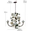 Ver imagem 3 de Lustre para Varanda Rustico Artesanal em Ferro e Lata com Flores - Branco & Verniz