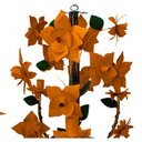 Ver imagem 6 de Lustre para Varanda Rustico Artesanal em Ferro e Lata com Flores - Laranja