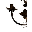 Ver imagem 5 de Lustre para Varanda Rustico Artesanal em Ferro e Lata com Flores - Verniz