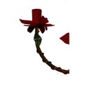 Ver imagem 5 de Lustre para Varanda Rustico Artesanal em Ferro e Lata com Flores - Vermelho Escuro