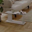 Ver imagem 1 de Mesa de Cabeceira Livn sem Gavetas MDP Outros Branco Mercado Das Prateleiras