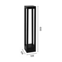 Ver imagem 2 de Poste Balizador de Jardim Astraled Jovy 60cm 7w Bivolt Preto Bl-6754