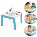 Ver imagem 6 de Mesinha Infantil Madeira Mesa Azul MDF Didatica Estudos Lanche Multiuso Brinquedoteca Quarto Crianca