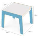 Ver imagem 5 de Mesinha Infantil Madeira Mesa Azul MDF Didatica Estudos Lanche Multiuso Brinquedoteca Quarto Crianca