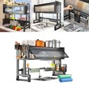 Ver imagem 1 de Escorredor Loucas Pia Suspenso Organizador Multifuncional Armario Porta Rack Inox Armario Grande Sup