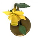 Ver imagem 3 de Arandela Rustica para Parede em Ferro Artesanal com Flor e Um Bocal - Amarelo