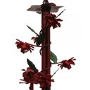 Ver imagem 6 de Lustre de Sala de Tv Artesanal com Flores de Ferro Rustico Leve - Vermelho Escuro
