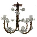 Ver imagem 1 de Lustre Rustico Artesanal em Ferro e Lata Decoração de Sala Pequena - Branco