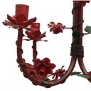 Ver imagem 6 de Lustre Rustico Artesanal em Ferro e Lata Decoração de Sala Pequena - Vermelho Escuro