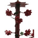 Ver imagem 7 de Lustre Rustico Artesanal em Ferro e Lata Decoração de Sala Pequena - Vermelho Escuro