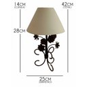 Ver imagem 2 de Abajur Quarto de Casal Artesanal de Ferro Decorativo Simples - Verniz