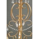 Ver imagem 4 de Pendente de Ferro Artesanal com Cristais Sala de Jantar e Tv Rustico 04 Bocais E27 - Dourado