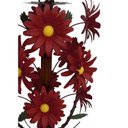 Ver imagem 3 de Lustre Artesanal Sala de Jantar Rustico com Flores de Ferro 05 Bocas - Vermelho Escuro