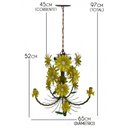 Ver imagem 2 de Luminária de Varanda e Cozinha e Area Gourmet de Ferro Decorativa Grande - Amarelo