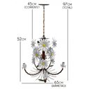 Ver imagem 2 de Luminária de Varanda e Cozinha e Area Gourmet de Ferro Decorativa Grande - Branco