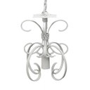Ver imagem 3 de Lustre Pendente de Ferro Preto Simples para Iluminação de Apartamento - Branco