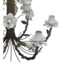 Ver imagem 5 de Lustre de Flores em Ferro Decorativo para Varanda Área Gourmet Rustica - Branco