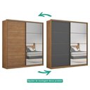Ver imagem 3 de Guarda Roupa Casal Belga 1 Portas e 1 Espelho - Élpis Móveis Amêndola Touch-grafito