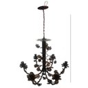 Ver imagem 5 de Lustre para Sala Decoração com Flores de Ferro Artesanal Varias Cores - Verniz