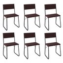 Ver imagem 1 de Kit 6 Cadeiras De Jantar Estofadas Angra - Marrom - Marrom