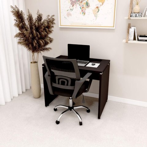 Plataforma Trabalho 90cm X 60cm 1 Cx de Tomada Pé Painel F5 Cor:preto