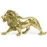 Estatua Enfeite de Resina Leão Cobre Brilhante 21cm - 1