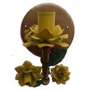 Ver imagem 1 de Luminária Arandela de Parede com Flores Rustica para Quarto de Casal - Amarelo