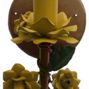 Ver imagem 6 de Luminária Arandela de Parede com Flores Rustica para Quarto de Casal - Amarelo