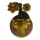Ver imagem 3 de Luminária Arandela de Parede com Flores Rustica para Quarto de Casal - Amarelo
