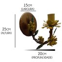 Ver imagem 2 de Luminária Arandela de Parede com Flores Rustica para Quarto de Casal - Amarelo