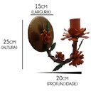 Ver imagem 2 de Luminária Arandela de Parede com Flores Rustica para Quarto de Casal - Laranja
