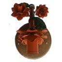 Ver imagem 3 de Luminária Arandela de Parede com Flores Rustica para Quarto de Casal - Laranja