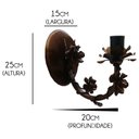 Ver imagem 2 de Luminária Arandela de Parede com Flores Rustica para Quarto de Casal - Verniz